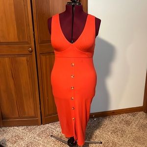 Derek Heart orange knit dress